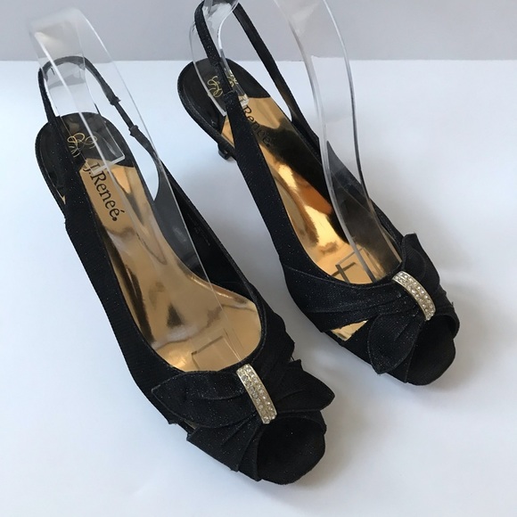 J. Reneé Open Toe Slingback Heels